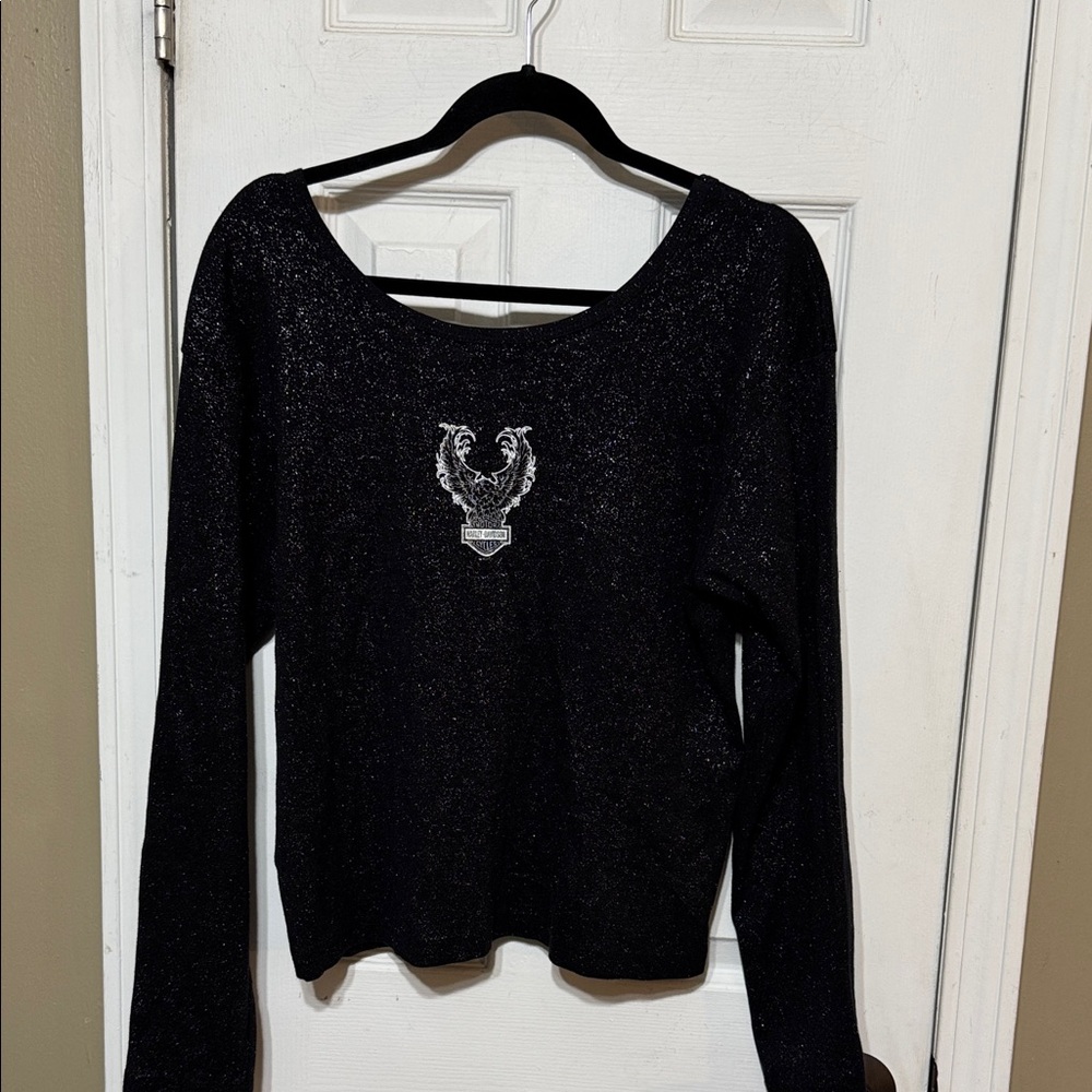 Harley-Davidson Las Vegas NV 2000 Black Glitter Shirt Size 2X